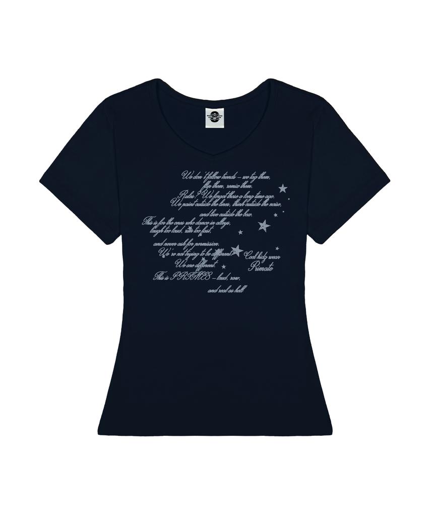 PRIMATE Write Women'S Ribbed V-Neck Slim Fit Short Sleeve T-Shirt 6 Colors