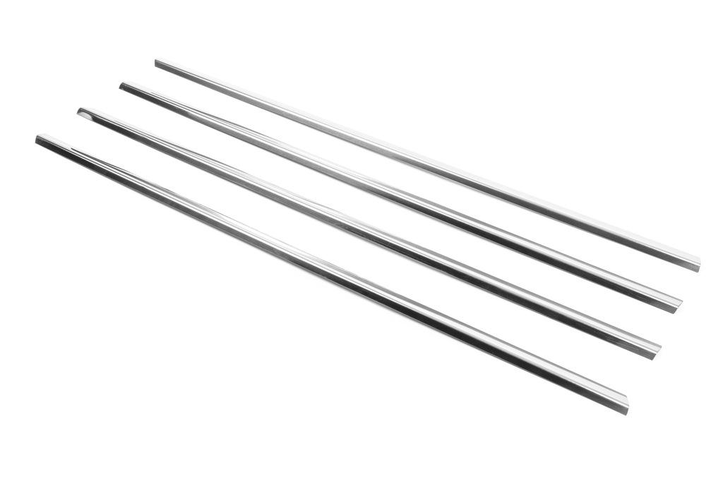 Lower Glass Moldings (stainless Steel) Hatchback, OmsaLine - Italian Stainless Steel for Chevrolet Aveo T300 2011-2020