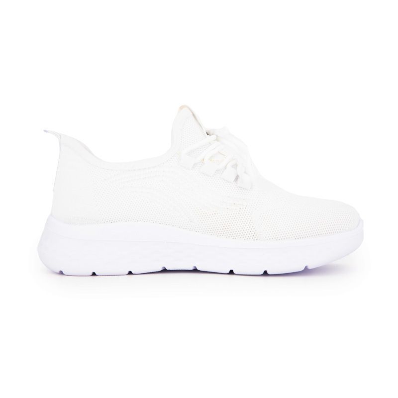Lace-up Fabric Sneakers with Thick White Sole Women KELARA