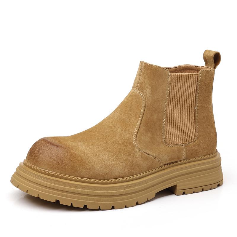 Autumn and Winter Martin Boots Men's Side Thick-soled Chelsea Sleeve Boots Vintage Outdoor Boots