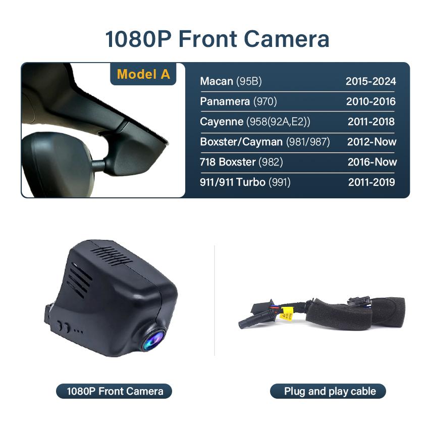 

4K Plug and play Wifi Car DVR Video Recorder Dash Cam Camera For Porsche Cayenne Panamera Macan Taycan Cayman 911 Turbo 718 No TF Card