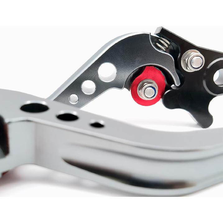 Motorbike Brake Lever,1 Pair Universal Adjustable Aluminum Modification Double Disc Clutch Brake Levers for Most Motorcycle Scooter Electric Bike