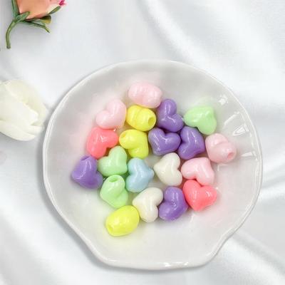 10*11,5mm 20PCS Akrylowe Serce Jednolity Kolor Luźne Koraliki Ręcznie Robiony Materiał na Bransoletki DIY Tworzenia Biżuterii Naszyjnik Modne Akcesoria