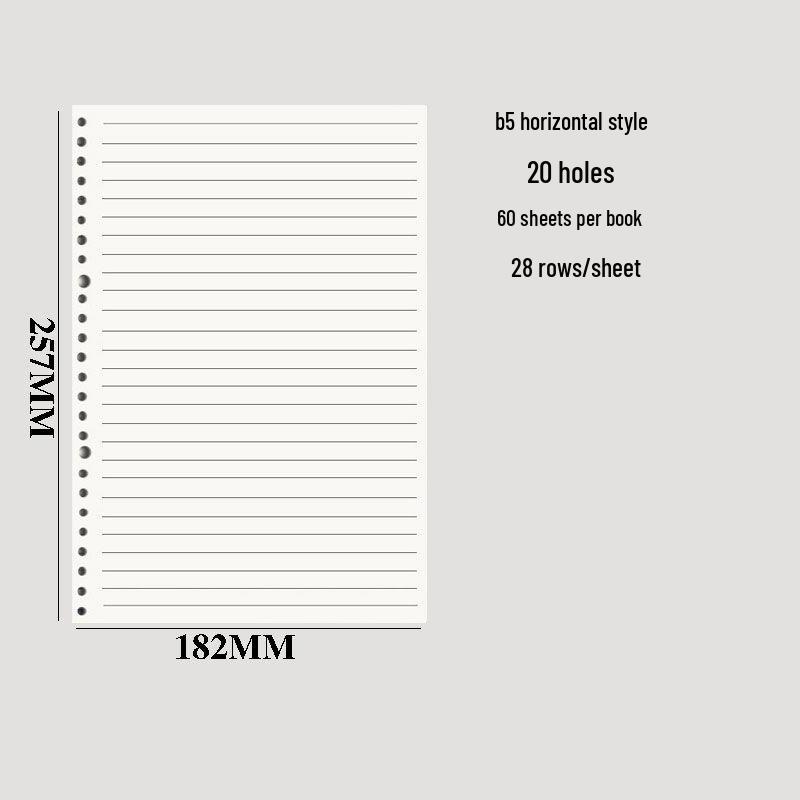 Minimalist Plastic Ring Binder Student Notebook Planner