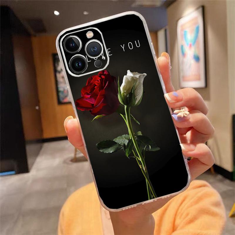 

Phone Case For iphone 17ProMax Air 16 15 14 13 Pro Max 15 16 Pro 15Plus Beautiful Flower Rose iphone 13