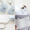Mini Photo Album 16 Pockets PVC Transparent Frosted Photocard Binder Album Sticker Name Cards Holder Coin Holder with keychain