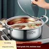 316 Stainless Steel Twin Divided Hot Pot 32/34cm Chinese Cooking Pot Thicken Double-flavor Yuanyang Pot Induction Cooker