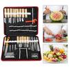 Kit de sculptură legume și fructe, 80 bucăți, Set de ustensile din oțel inoxidabil pentru curățat și sculptat, Ustensile de bucătărie pentru garnitură și plating artistic