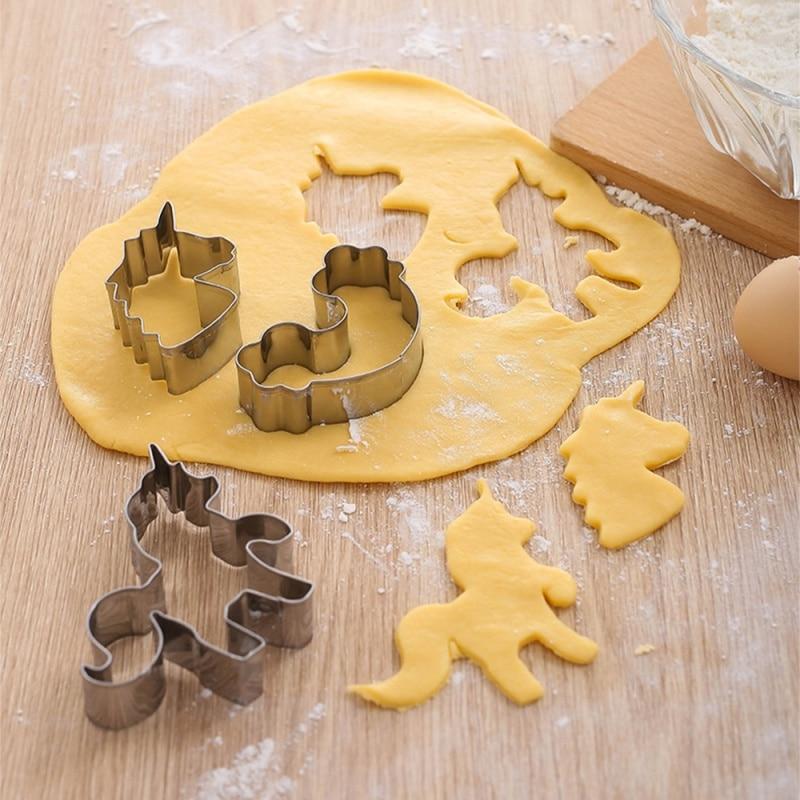 3pcs Cookie Cutters Stainless Steel Thickened Material Home Kitchen