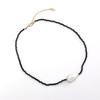Baroque-Style Black Pearl Necklace: Elegant White Fashion Accessory