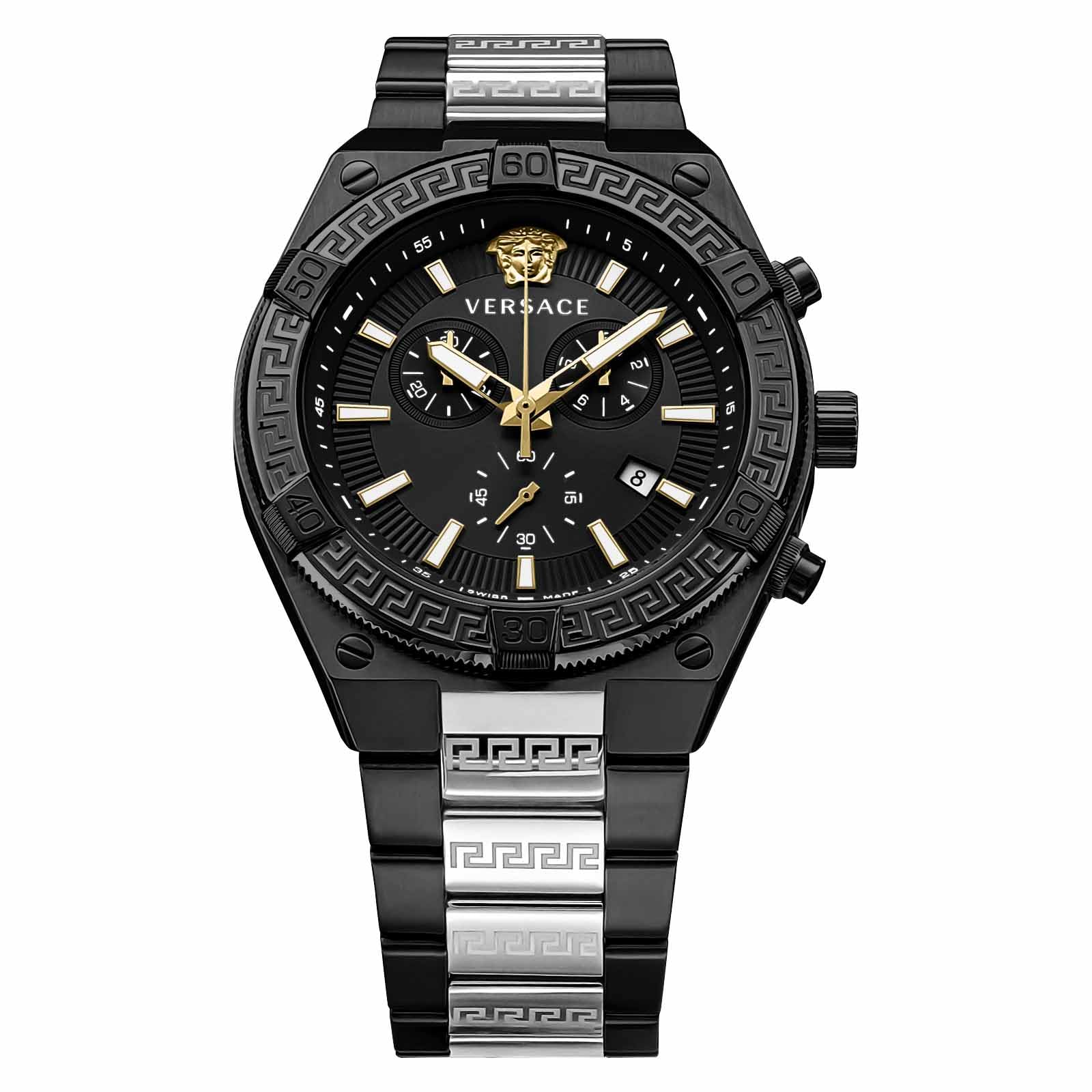 

Watch SPORTY GRECA Black Dial Quartz Daily Waterproof Sapphire Glass 46mm VESO01022 Black [Versace] Men s [Item]
