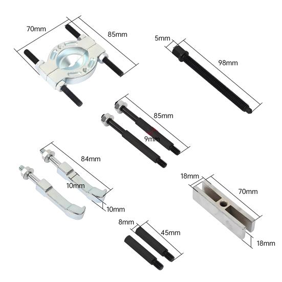 Bearing Puller Kit Compact Portable Easy To Use Automotive Bearing Separator Jaw Splitting Gear Puller Tool Set