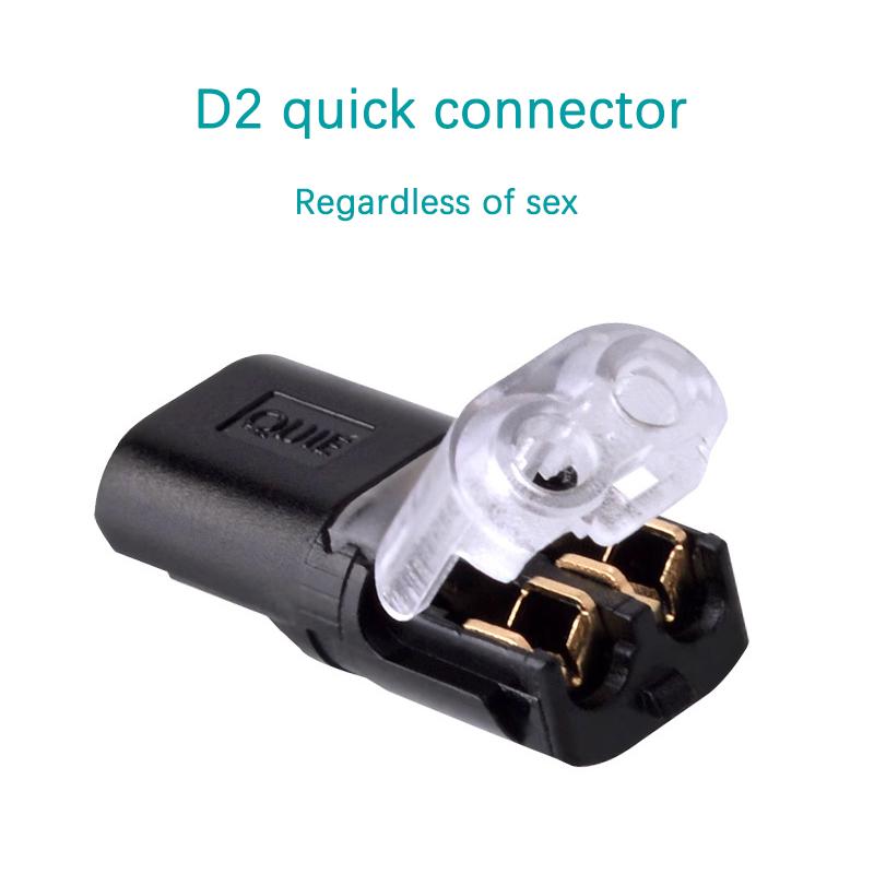 High Quality D2 Plug Car Waterproof Electrical Connector Wire Cable Automotive Led Solder-Free And Strip-Free Terminal Blocks