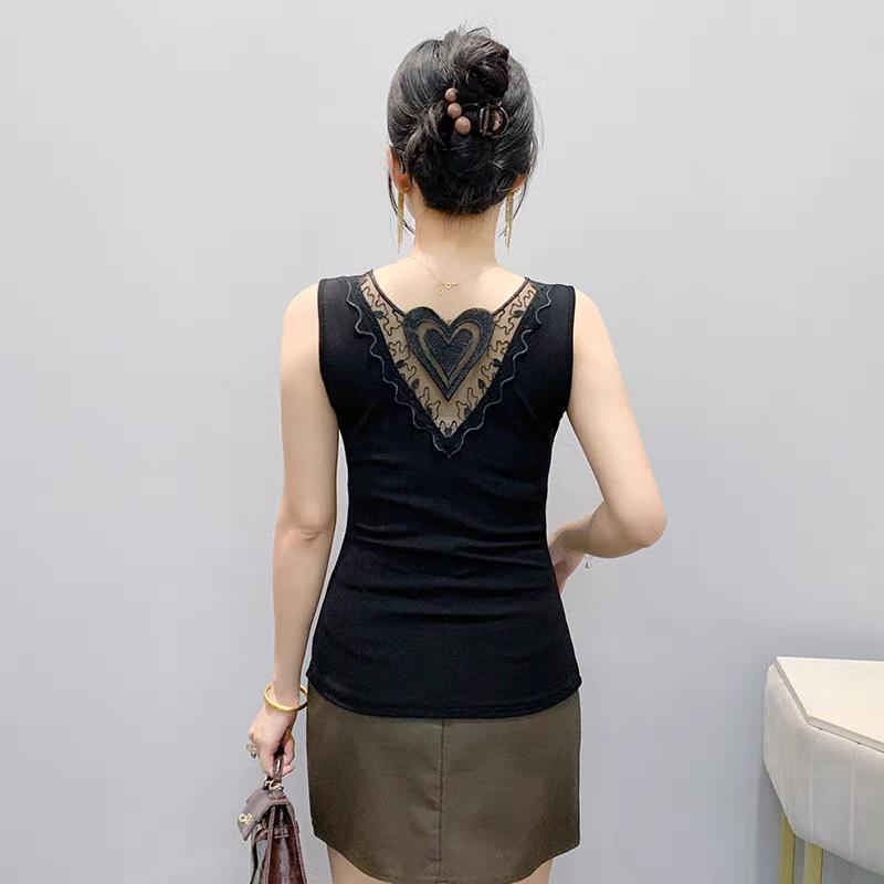 New Summer European Rhinestone Flower Clothes Women's Sleeveless T-shirt Elegant Chic Hot Diamonds Tees Sexy Girls Slim Streetwear Flower Tank Top