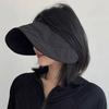 Big Brim Empty Top Sun Hat Summer Women Anti UV Sunscreen Cap Beach Outdoor Foldable Riding Sport Visors