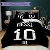 MESSI 10 Pattern Bedding uilt Set uilt Cover Pillowcase Home Decoration Birthday Gift (1 * duvet cover + 2 * pillowcase without core)