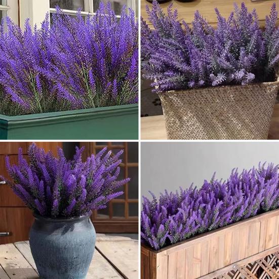2Pcs Simulated Flowers High Simulation Bright Layered Bouquet No Withering Fading Fake Flower Home Office Decor
