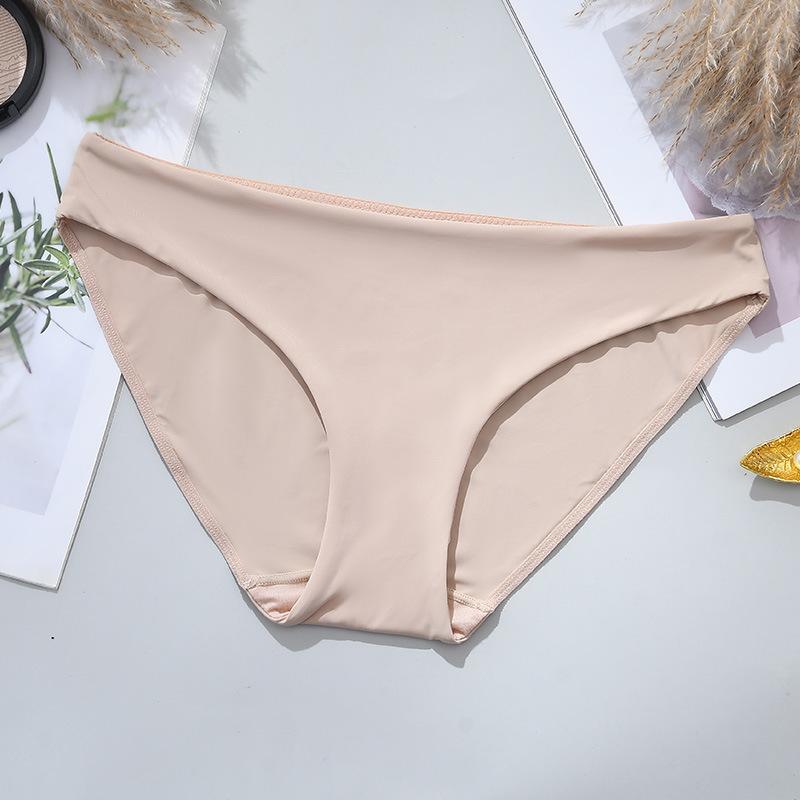 Large size women's underwear pure cotton summer seamless breathable girls' women's mid-waist briefs wholesale women's