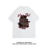 American high street black large size short-sleeved t-shirt women's fat mm summer loose lazy wind half-sleeved couple top