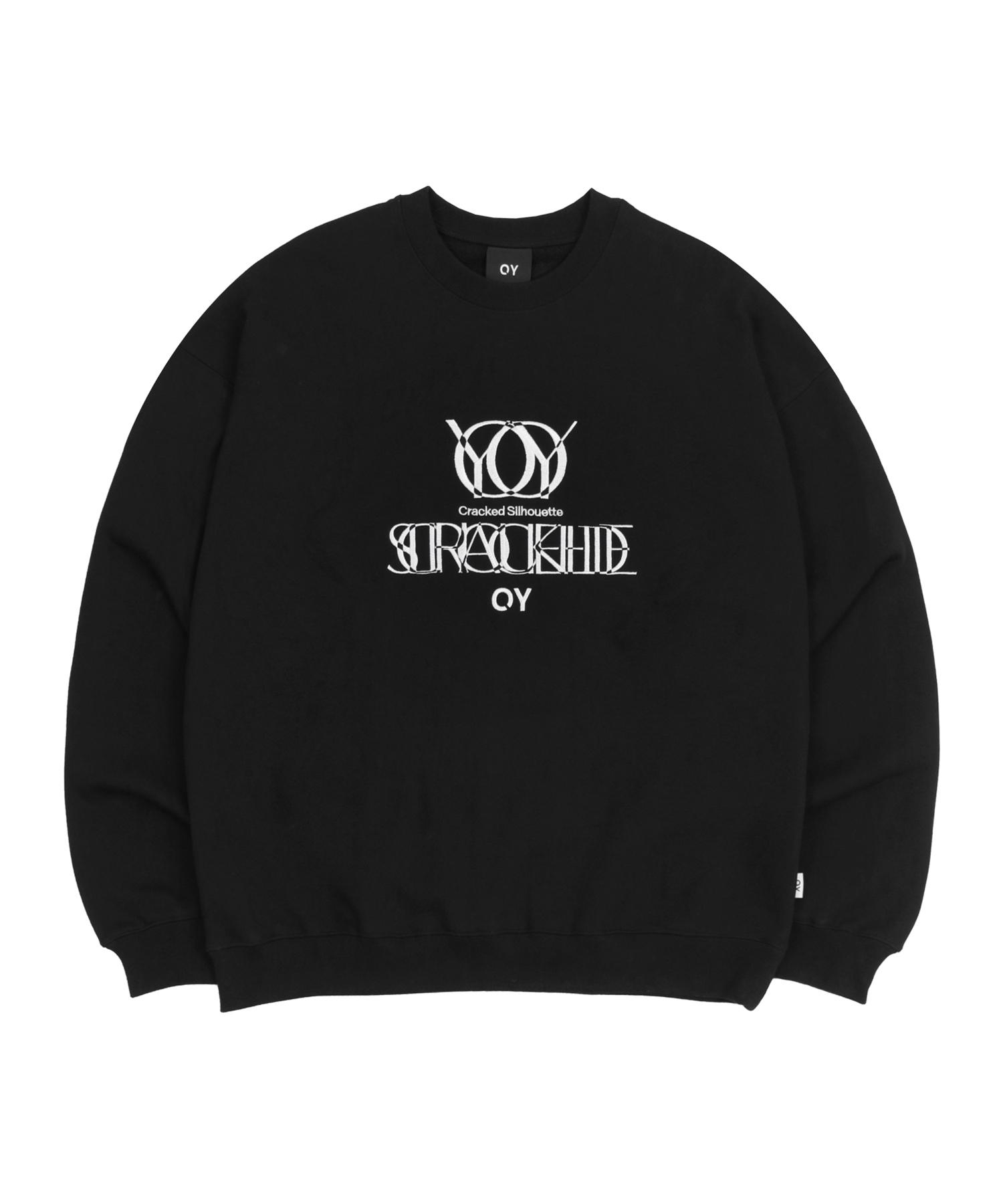 Oy Overlay Logo Sweatshirt - Black Black/2Size