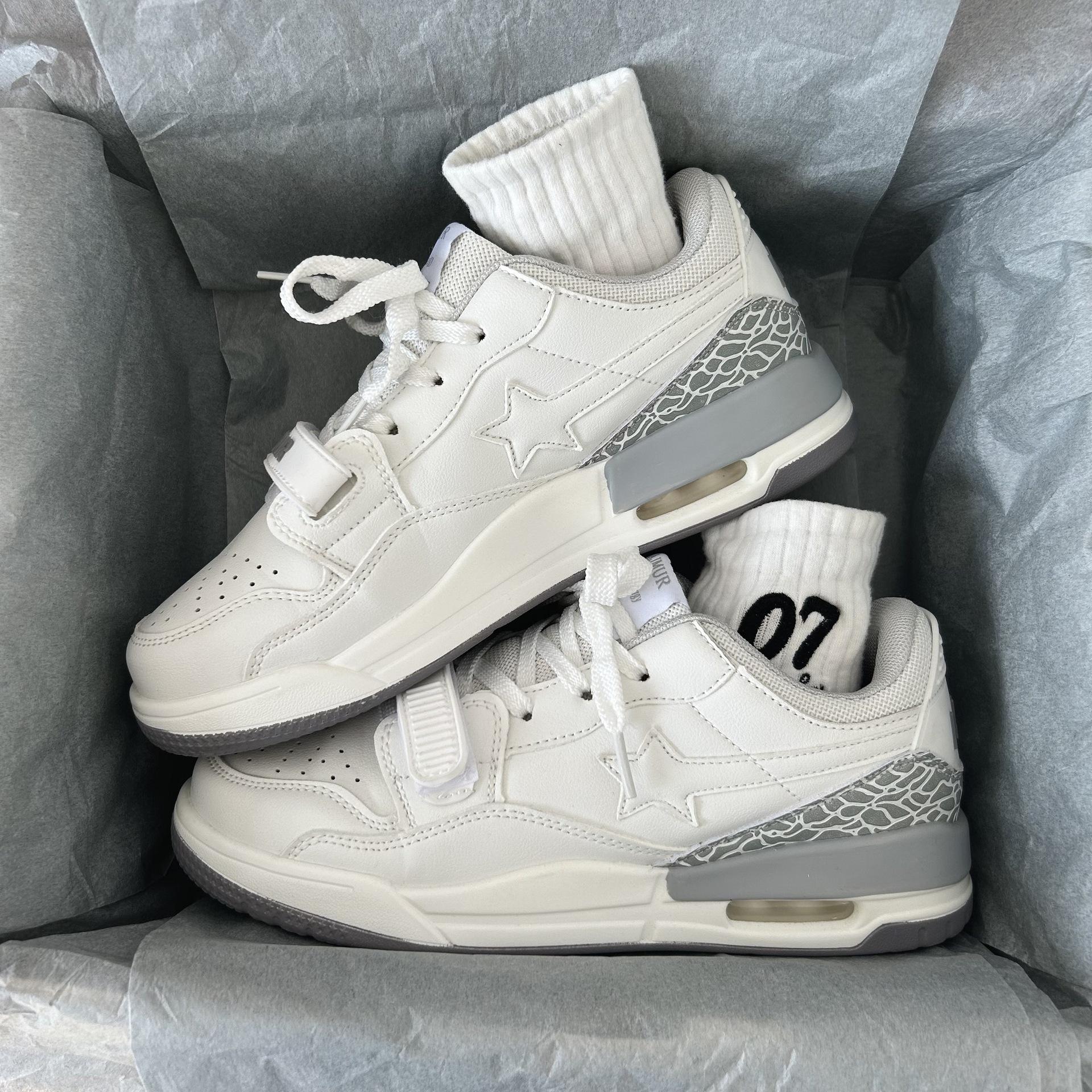 Hong Kong Style Couples Trendy Casual Sneakers - 2024 Versatile White Sports Shoes for Men 38