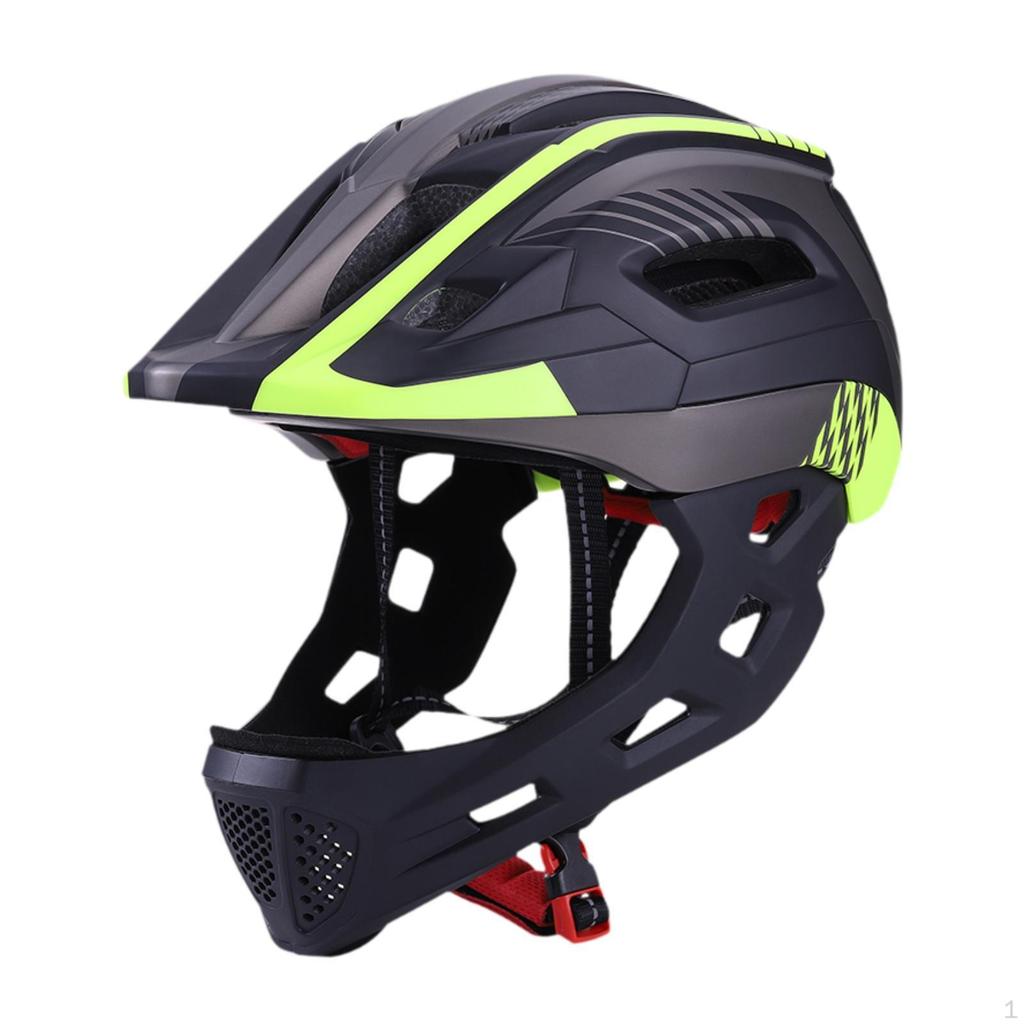 Kinder Fahrradhelm Kinder Vollgesicht Belüftung Tragbar Straße Berg für Roller