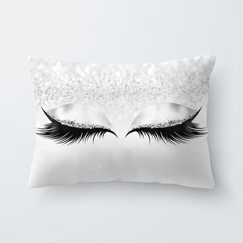 Elegantly Designed Eyelash Pattern Pillow Cover For Stylish Sofa And Seat