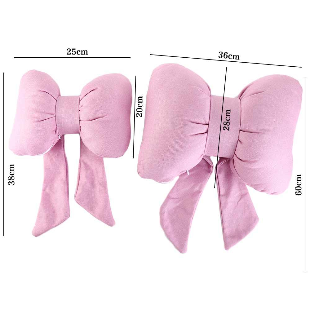 Ribbon Bow Ribbon Bow Car Neck Pillow Linen Linen Bow Car Headrest Cute   Car Seat
