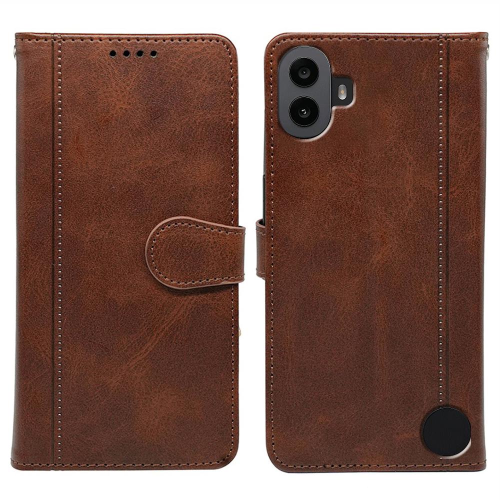 For Nothing CMF Phone 1 Case Calf Texture Leather Stand Book Style Phone Cover