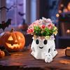 Ghost Walking Dog Bucket Candy Bowl Holder Bucket Large Capacity Indoor Outdoor Halloween Planter Pot Decor