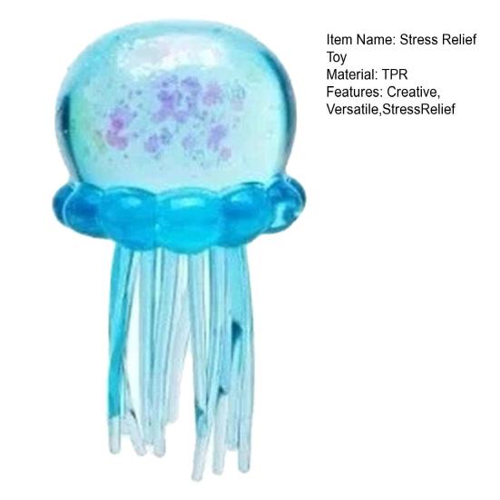 Octopus Gummy Ball Stress Relief Toy for Kids Adults Soft TPR Squeeze Toy with Swinging Tentacles Portable Anxiety Fidget Ball Sensory Toy Party Favor