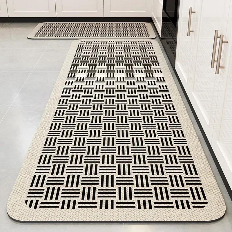 Carpet for Kitchen Floor Mat Absorbent Rug Soft Diatom Mud Anti-slip Foot Mats Home Decoration Non-slip Area Rugs 