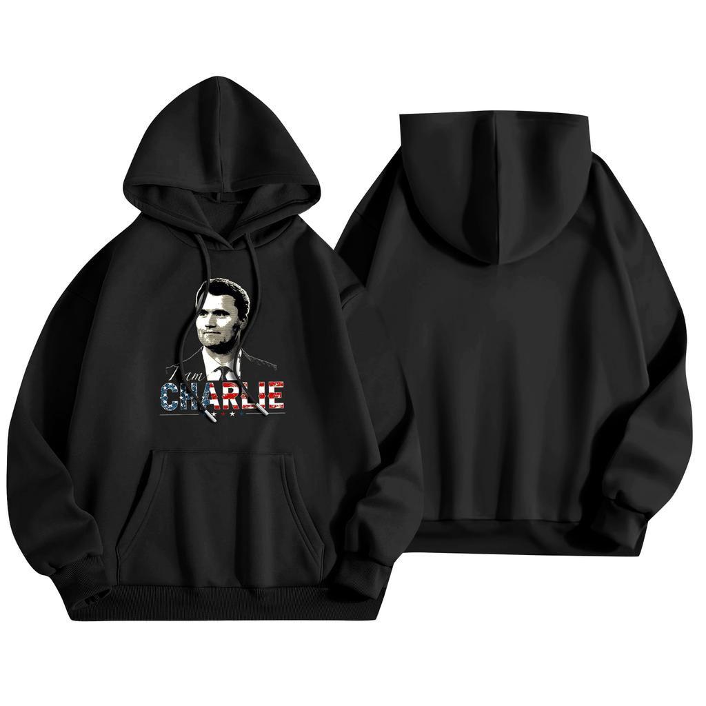 Unisex Fashion Lightweight Long Sleeve Pullover With Pockets  Print Hoodie