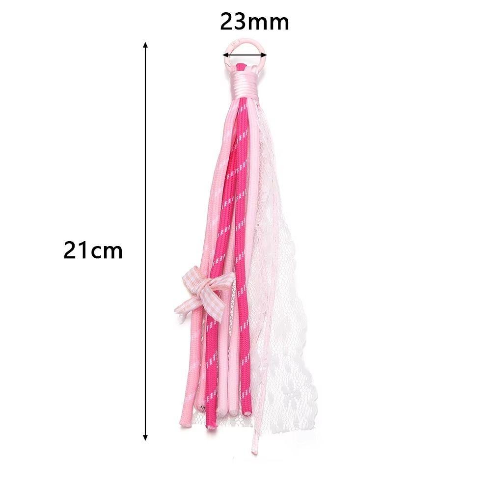 2Pcs Colorful Design Braided Keychain Multi-Purpose Phone Chain Decoration For DIY Craft