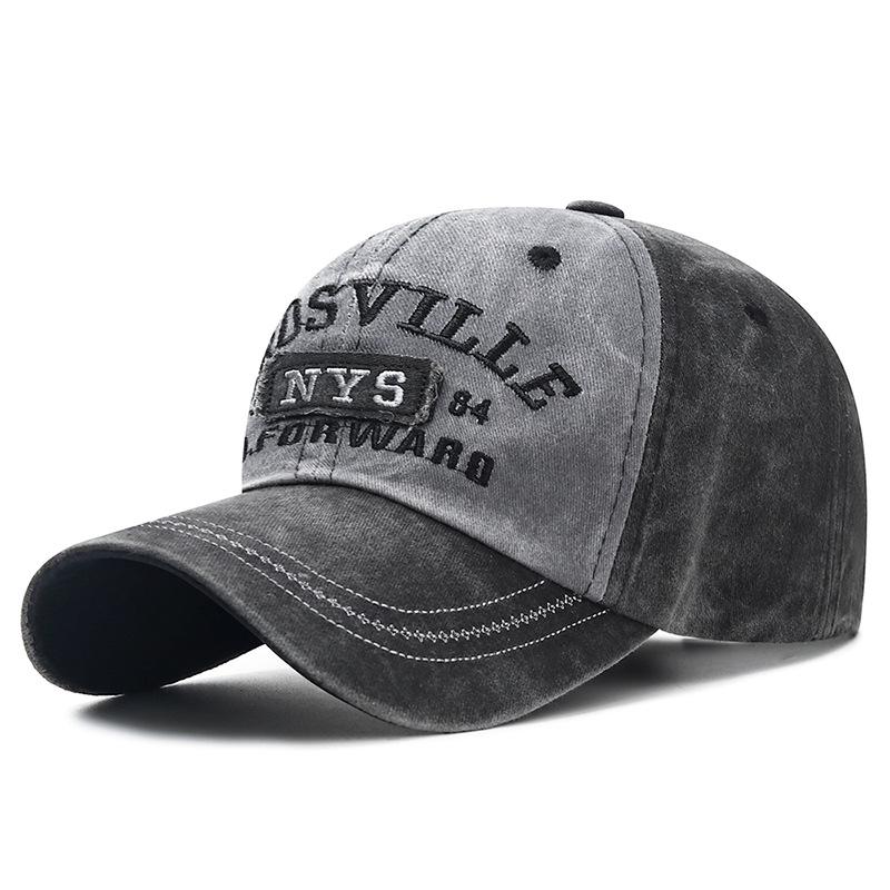 Trendy Distressed Embroidered Letter Baseball Cap for Men and Women