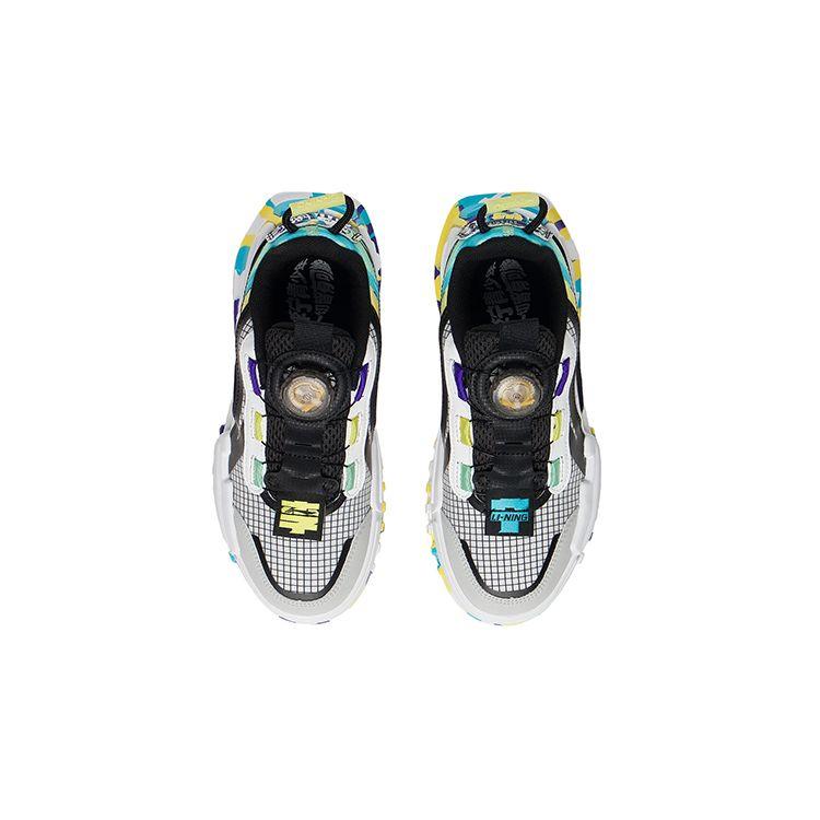Li Ning Journey 2.0 Low Sports Casual Shoes Kids Sneakers White Black Camouflage YKCS108-3