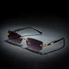 1/2 pièces Lunettes Sans Monture Mode Bord Coupé Tendance Pour Conduire Voyage Plage Affaires Hommes Lunettes Élégantes