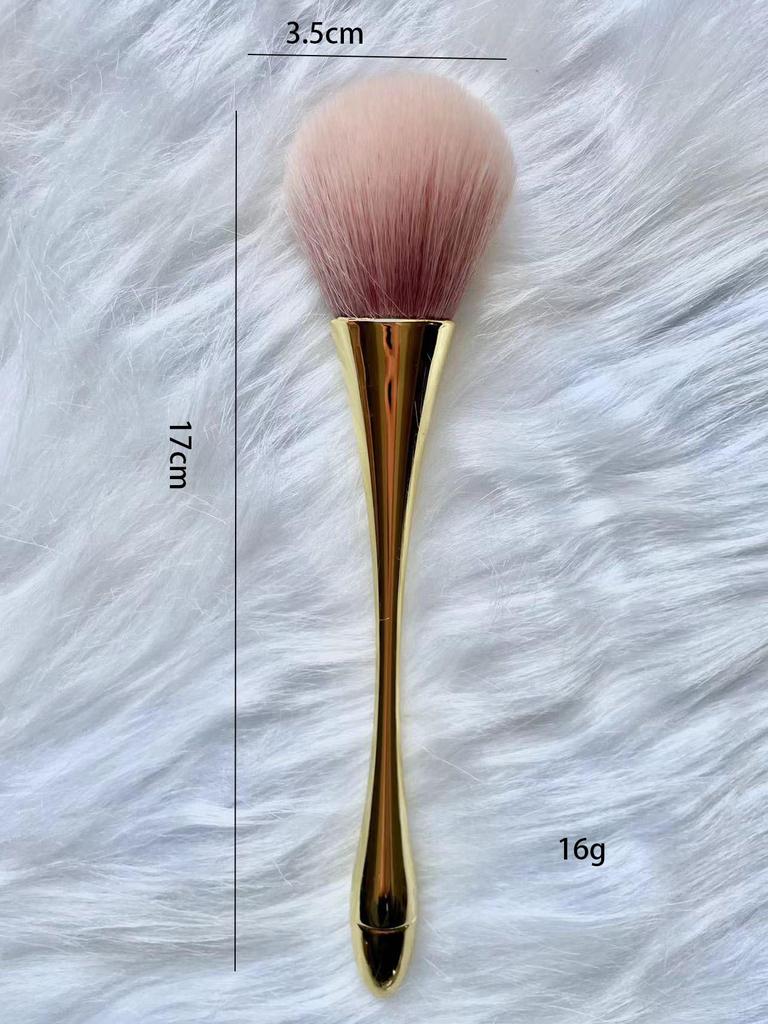 Golden Small Waist Extra Large Powder Blush Brush with Soft Dai Bristles