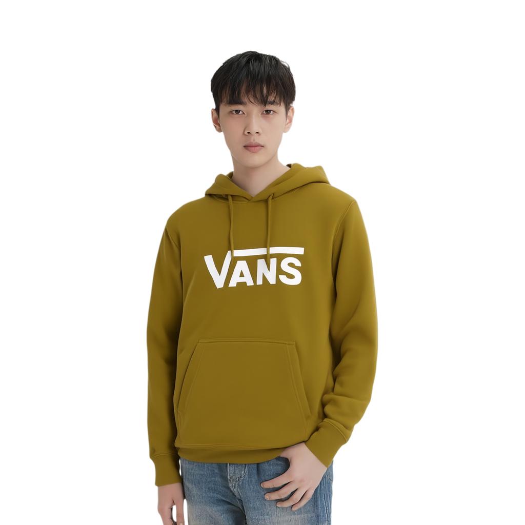 Vans Color Block Letter Logo Pullover Fleece Lined Thermal, Winter Sweatshirt Unisex Olive Green VN0A5H87YXH