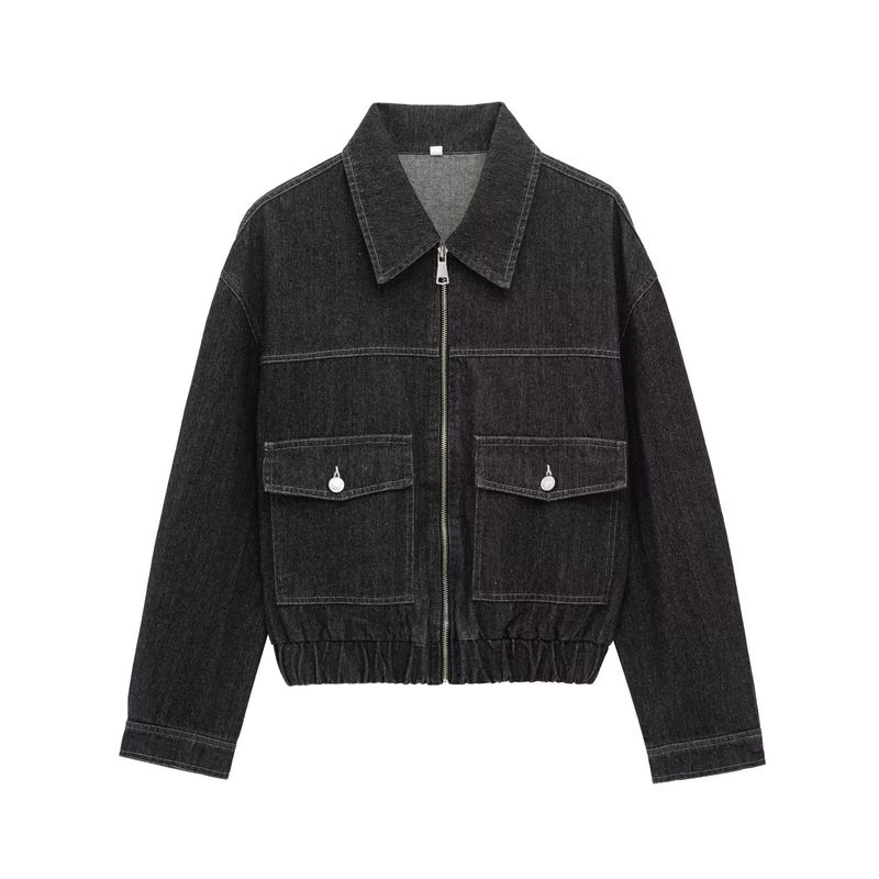 Kaslead New Arrival Women's Clothing Fashion Style Fashion Simple Denim Baggy Coat Casual Pants Suit