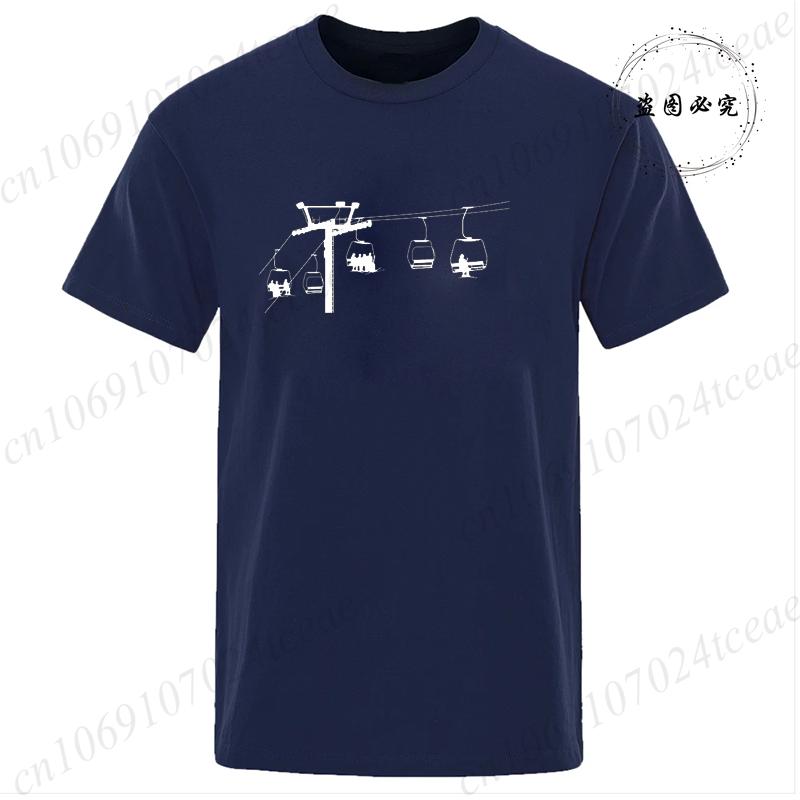 New Ski Lift T-Shirt Mens Ladies Unisex Skiing Gift Extreme Sports Tees Skier Casual Pride T Shirt Men Unisex Fashion Tshirt Top