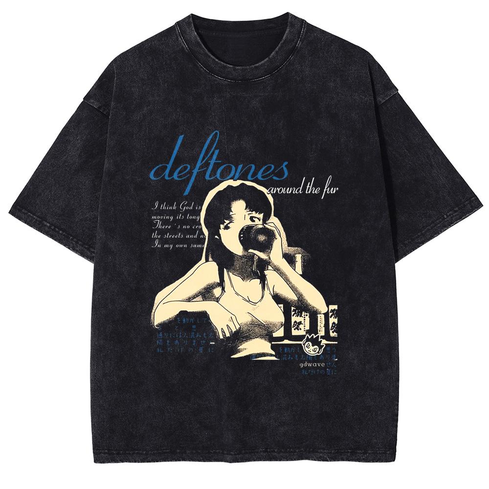 Graphic Print T-shirt For Men Women Clothing Vintage Washed Oversized T Shirt Pure Cotton Short Sleeve Tees Tops