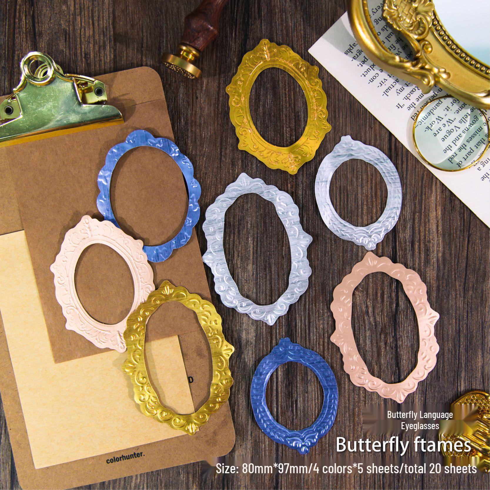 

RetroStory DIY Metal Photo Frame with Journal Background Stickers
