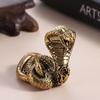 Ancient Mini Cobra Statue Twelve Zodiac Snake Snake Figurines Brass Cobra Figurines  Birthday Gift