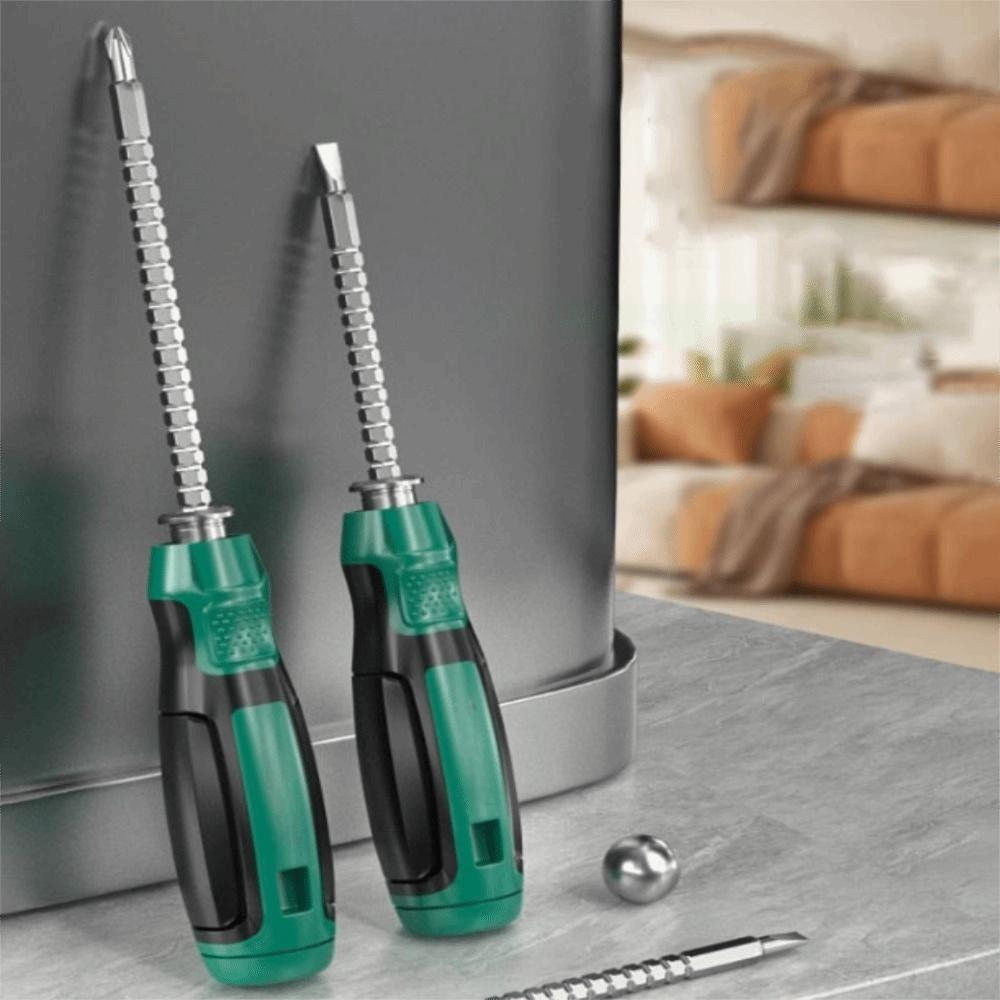 Short Handle Double Head Screwdriver Chrome Steel Slotted Cross Screwdriver DIY Projects