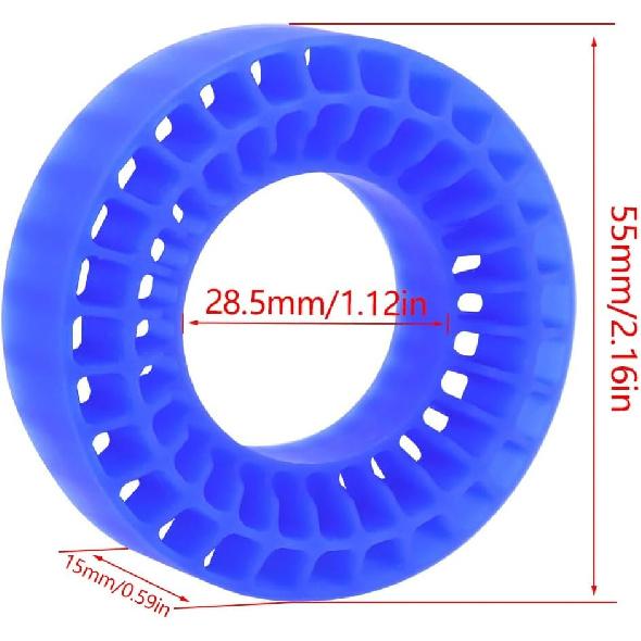 1.0" Tire Inner, Silicone Rubber Tire Inserts for 1/18 1/24 RC TRX4M SCX24 Fcx24 Ax24 RC Crawler Wheels Tire Foam Fill Kit for OD 58-63mm (Blue)