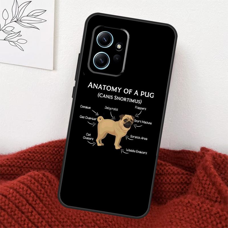 Süße Mops Hund Hülle Für Xiaomi Redmi Note 13 10 11 12 14 15 Pro Plus Hülle Für Redmi 15 15C 14C 10C 12C 13C