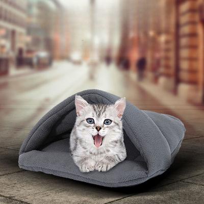 Warmes und weiches Hundebett, warmes Haustier-Heizkissen, Hausschuhebett, Katzenhaus, Schlafsack, Nest, Höhlenbett im Winter