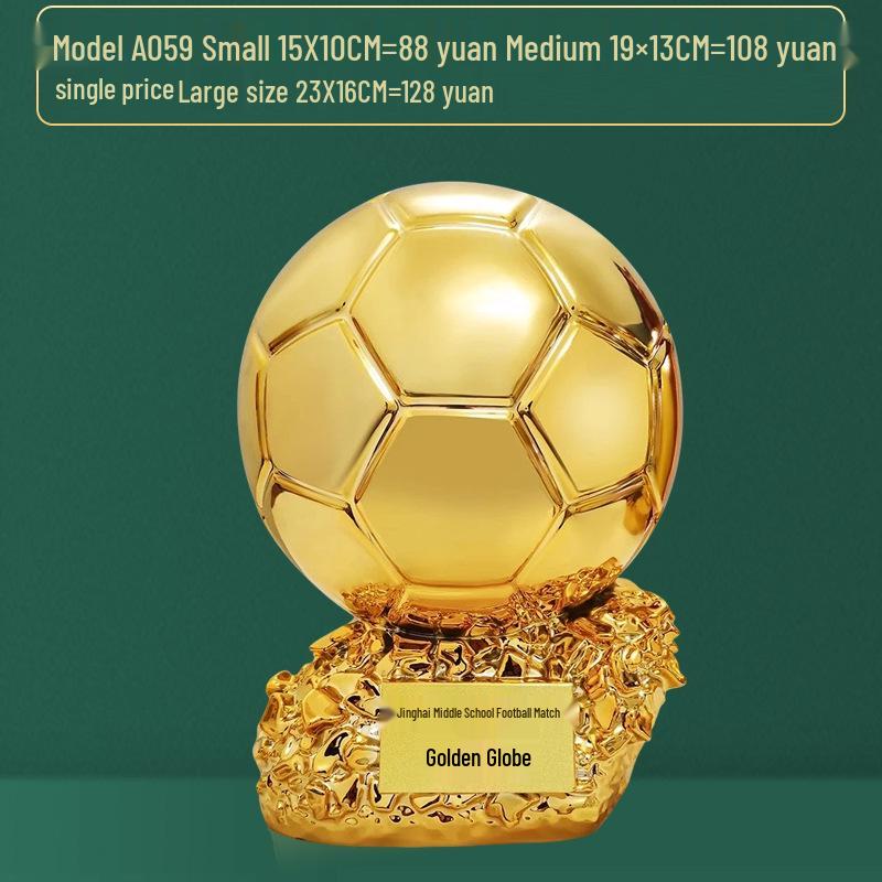 Custom Crystal Football Trophy - 2025 Golden Boot Top Scorer Award (Extra Large)