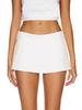 Minifalda Negra de Cintura Baja para Mujer con Pantalón Corto Integrado - Elástica y Sexy Prenda Básica de Verano